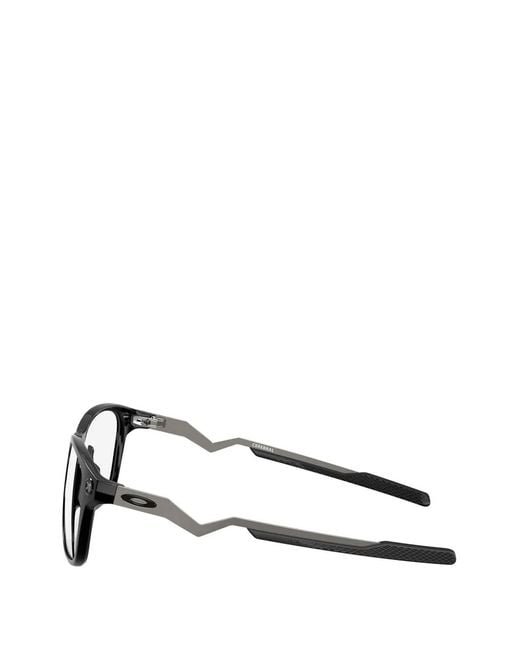 Oakley Black Cerebral Rectangle-Frame Glasses for men