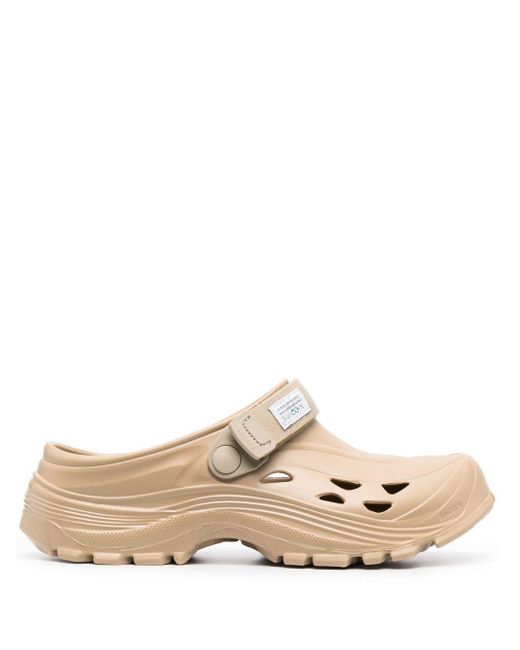 Suicoke Perforated Touch-strap Clogs in Natural for Men | Lyst UK