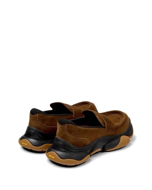Camper White Karst Suede Loafers