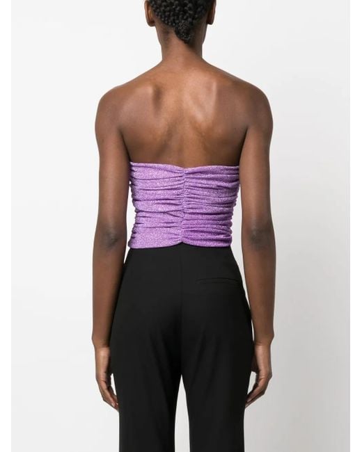 Haut Crop À Effet Métallisé Amen en coloris Purple