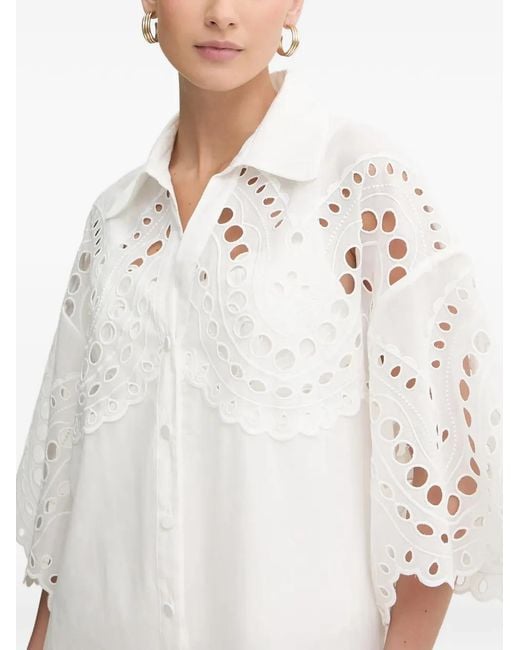Charo Ruiz White Tao Broderie Anglaise Top