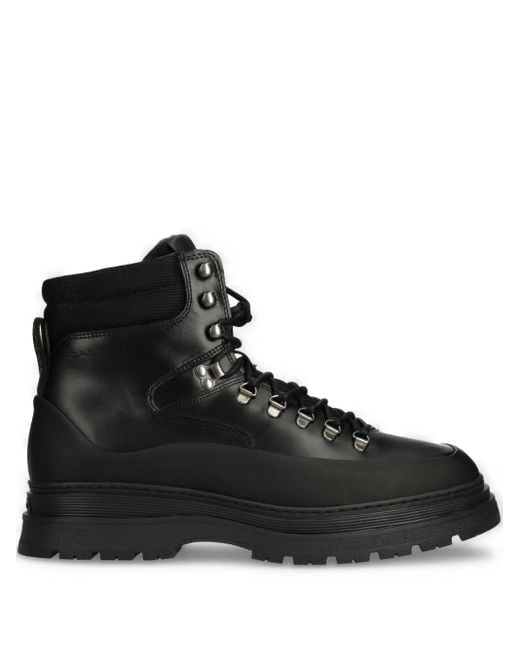 メンズ Gant レザー ブーツ Black