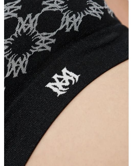 Amiri Black Ma Quad-Monogram Bra