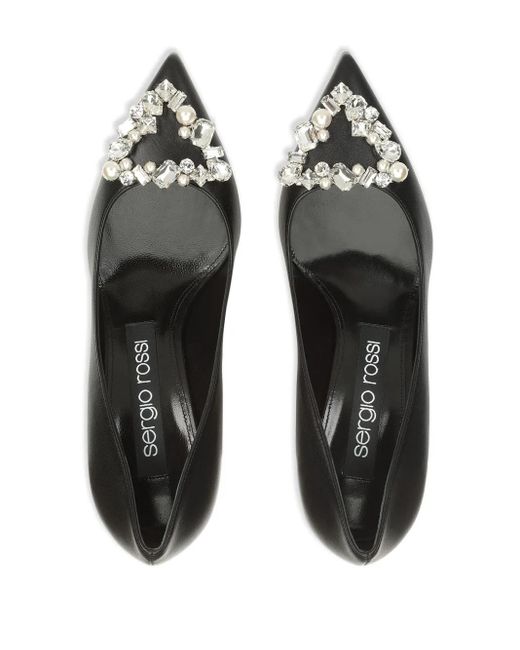 Sergio Rossi Black 91Mm Sr Godiva Pumps