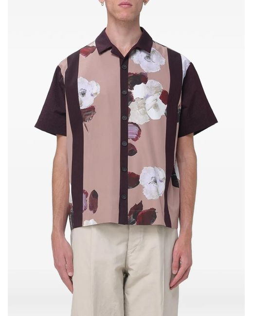 Antonio Marras Natural Rose Floral-Print Shirt for men