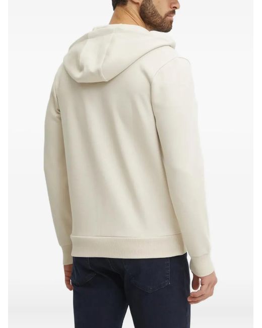 Joop! Natural Zip-Up Drawstring Hoodie for men
