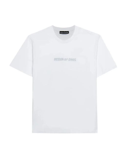 FREEDOM OF SPACE White Graphic-Print T-Shirt for men