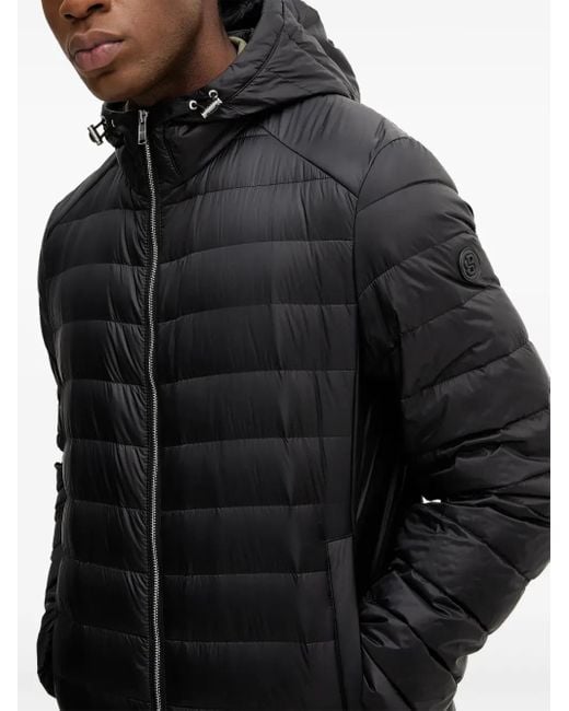 Veste Matelassée À Capuche Boss pour homme en coloris Black
