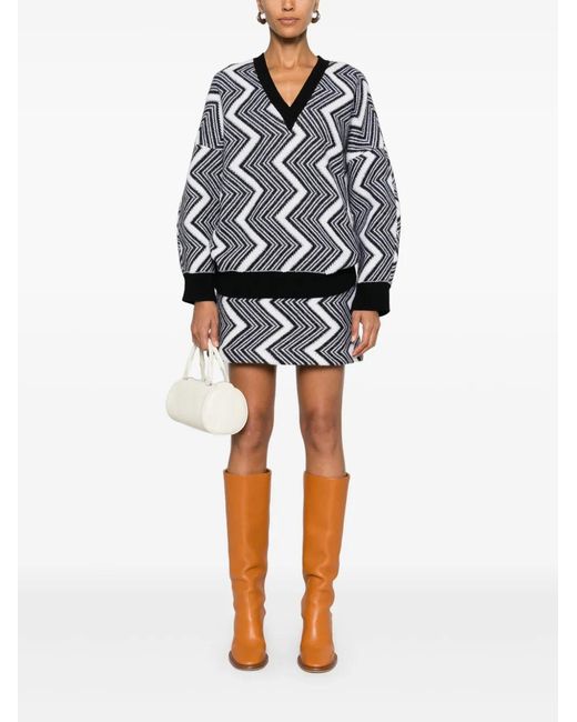 Missoni Black Zigzag Wool Sweater