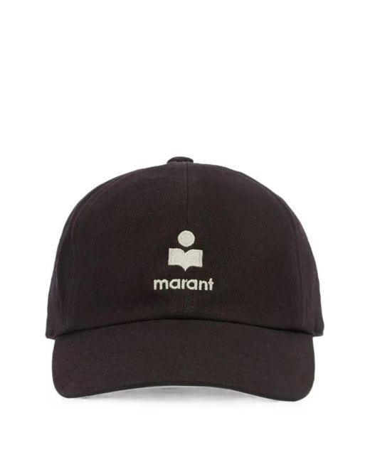 Isabel Marant Black Tomas Logo-Embroidered Baseball Cap for men