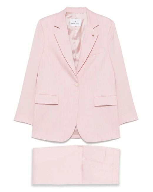 Manuel Ritz Pink Pinstriped Suit
