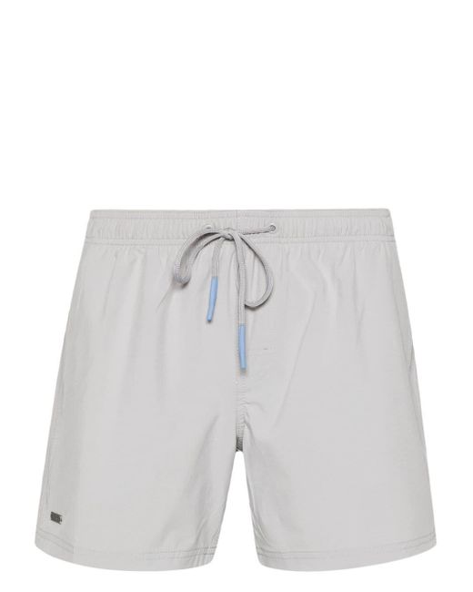Sundek Blue Logo-appliqué Swim Shorts for men
