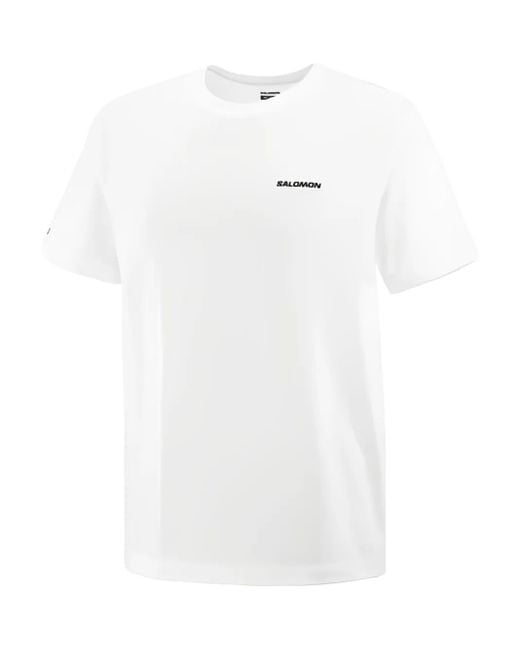 Salomon White Logo Crew Neck T-Shirt for men