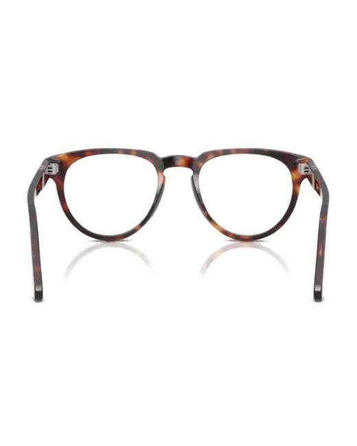 Persol Brown Round-Frame Glasses