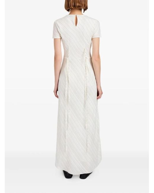 Proenza Schouler White Joss Stripe Woven Maxi Dress