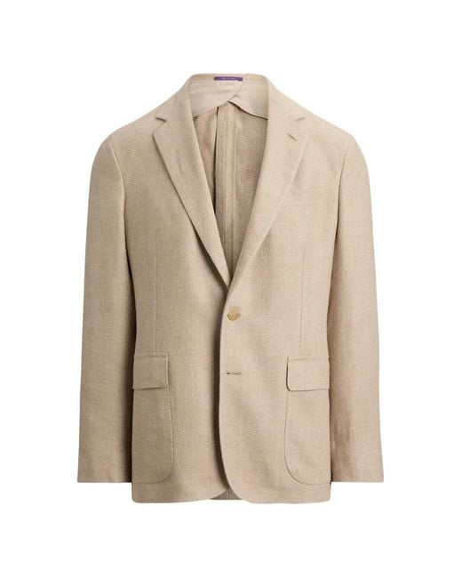 Ralph Lauren Natural Hadley Herringbone Blazer for men