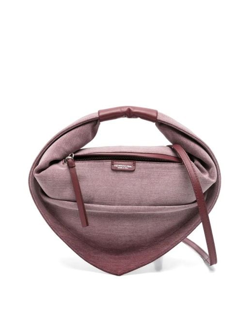 Borsa Tote Tortellino di FEDERICO CINA in Pink