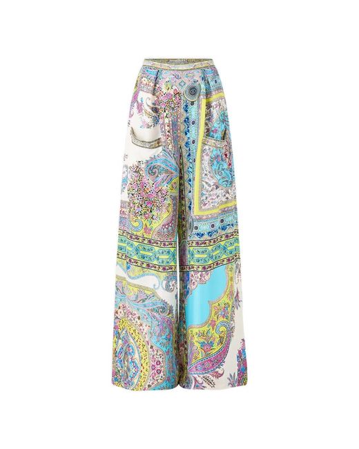 Camilla White Patterned Palazzo Pants