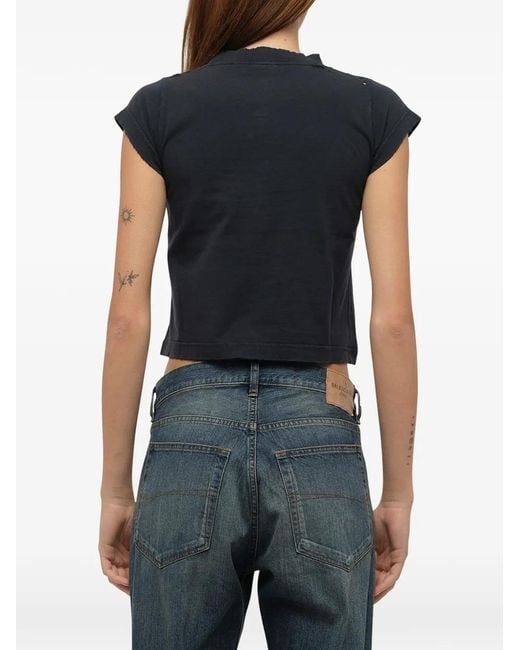 Balenciaga Black Shrunk Logo-Print T-Shirt