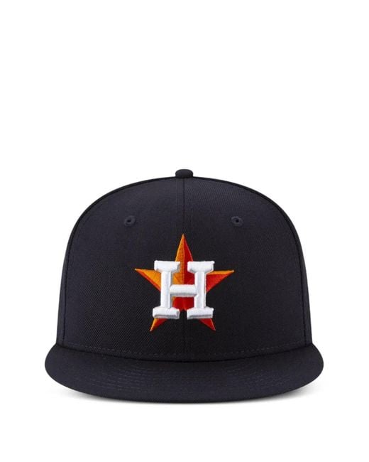 KTZ Blue 59Fifty Houston Astros Cooperstown Wool Fitted Cap for men