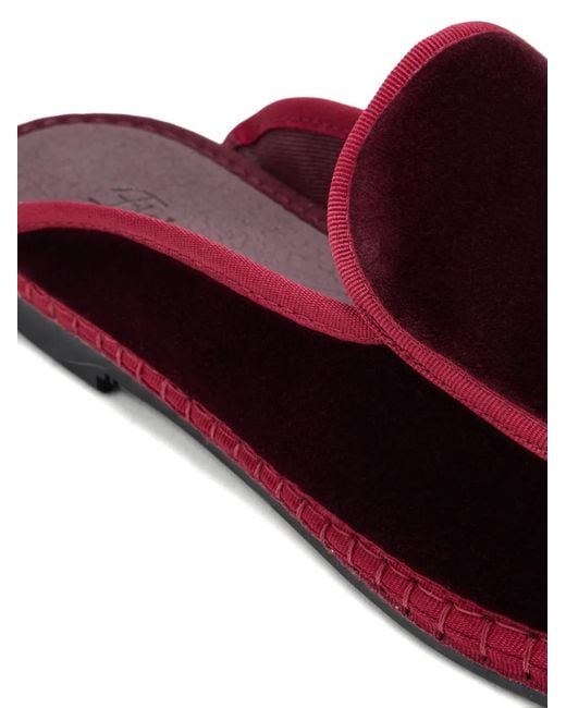 Flabelus Red Bruna Piped Bruna Loafers