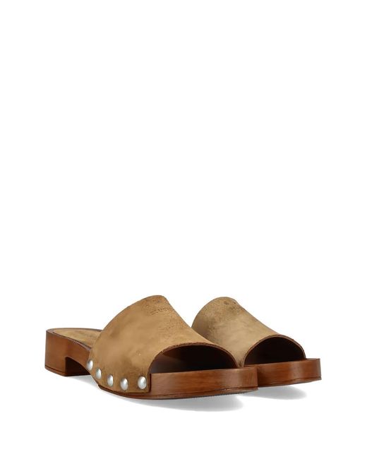 COPENHAGEN Brown Suede Mules