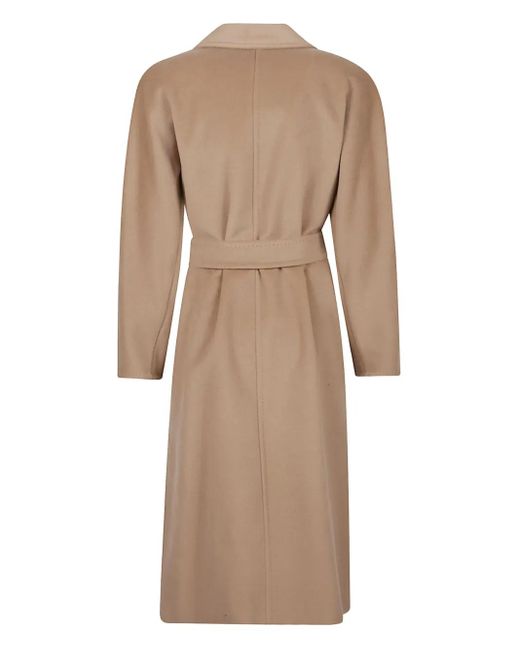Max Mara Natural Belted Double-Breasted Coat