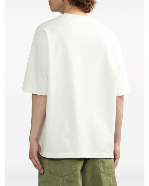 T-shirt en coton à imprimé graphique FIVE CM en coloris White