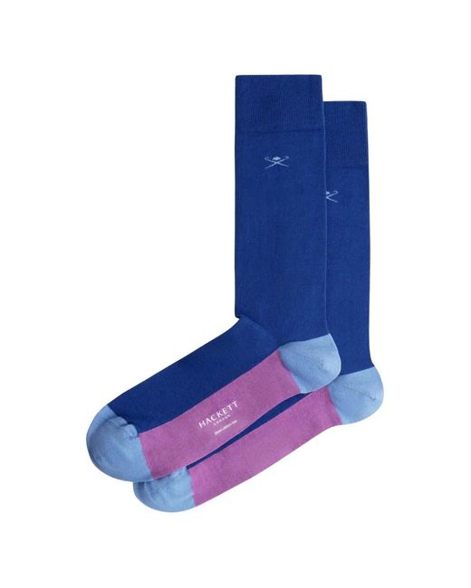 Hackett Blue Colour-Block Socks for men