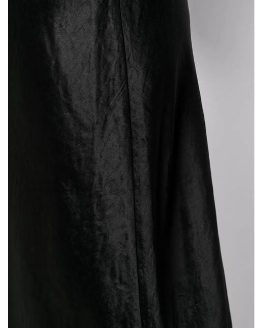 Vince Black High-Waisted Midi Skirt