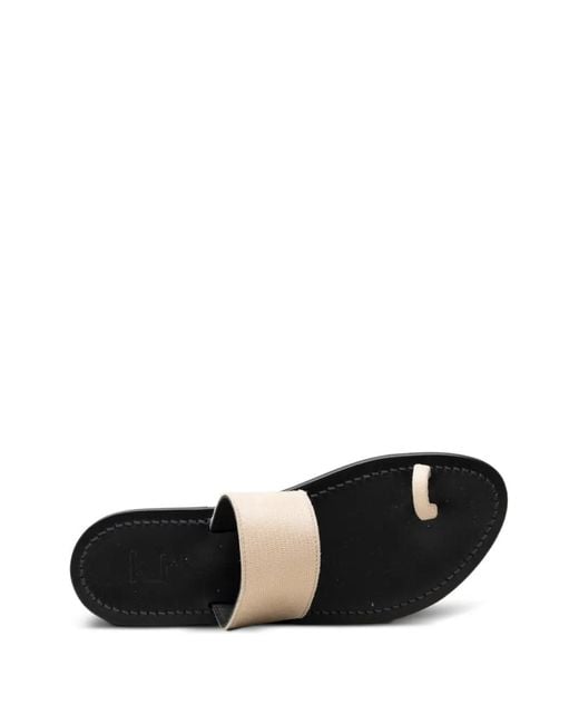 K. Jacques White Nagoya Toe-Strap Sandals
