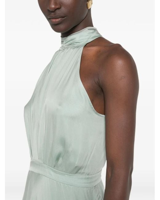 Raquel Diniz Green Giovanna Pleated Maxi Dress