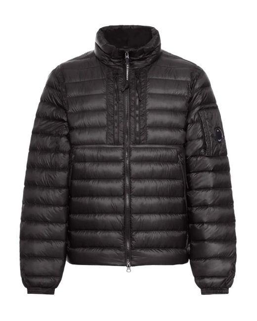 C P Company Black D.D. Shell Goggle Down Jacket for men