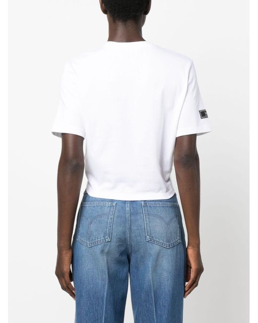 Versace White Cropped T-shirt