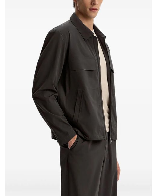 12 STOREEZ Black Tech-Shell Trousers for men