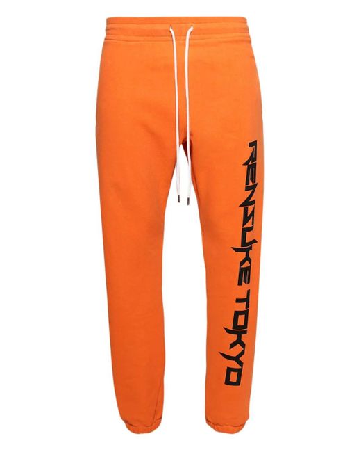 Rensuke Tokyo Orange Pantalon De Jogging À Logo Imprimé for men
