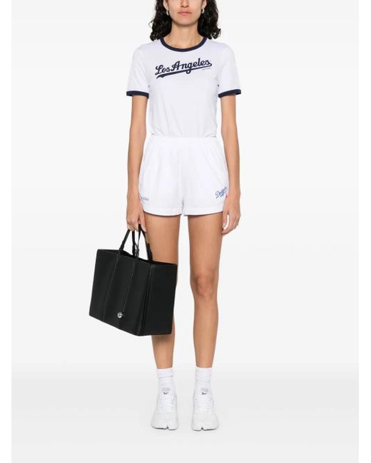Sporty & Rich White Dodgers Ringer T-Shirt