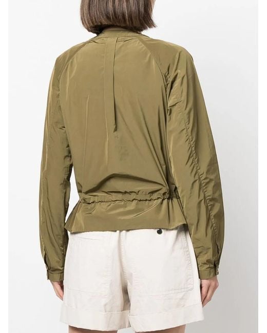 Woolrich Green Round-Neck Zipped Jacket