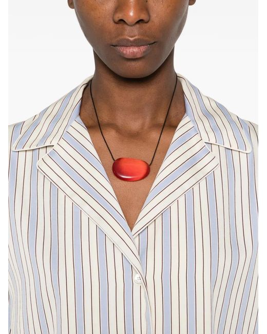 Forte_forte Gestreept Blouse in het White