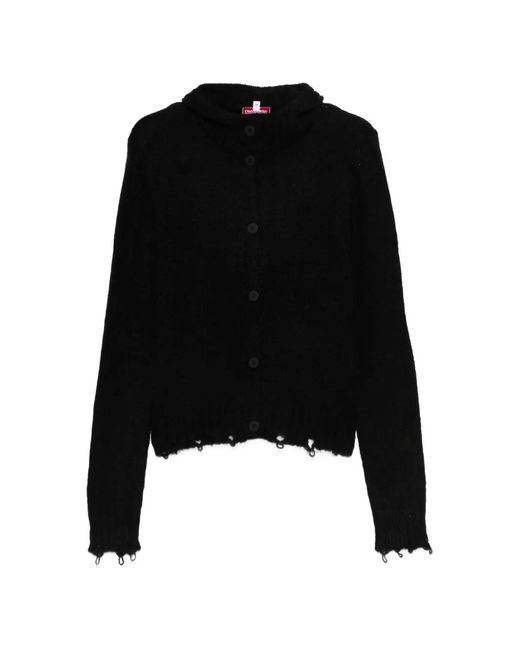 Charles Jeffrey Black Ear-Detail Hoodie