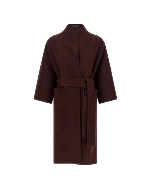 Gianluca Capannolo Red Jane Funnel-Neck Coat