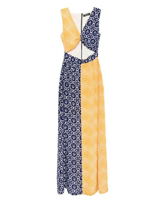 BLAKLACE Blue Geometric-Print Dress