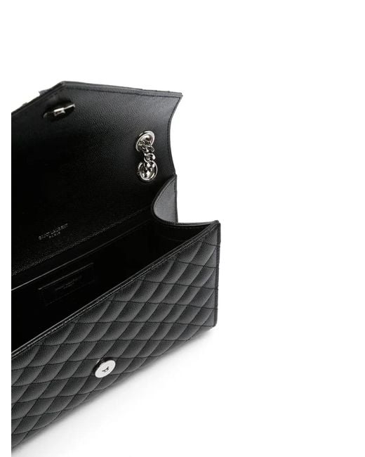 Saint Laurent Black Medium Envelope Shoulder Bag