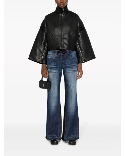 GUDU Blue 07 Layered-Effect Denim Trousers