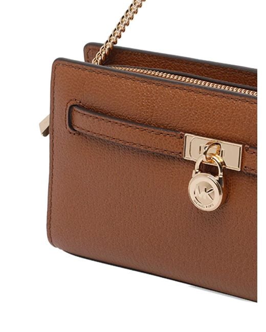 MICHAEL Michael Kors Schoudertas Met Hangslot Ketting in het Brown