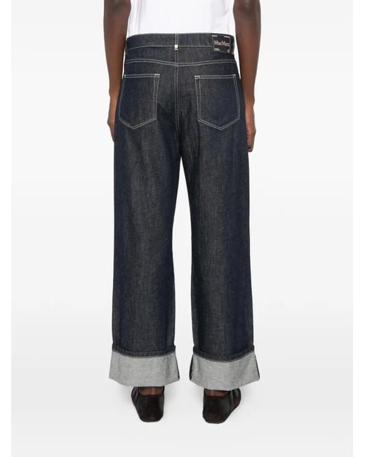Max Mara Gray Poggio Turn-Up Cuff Jeans
