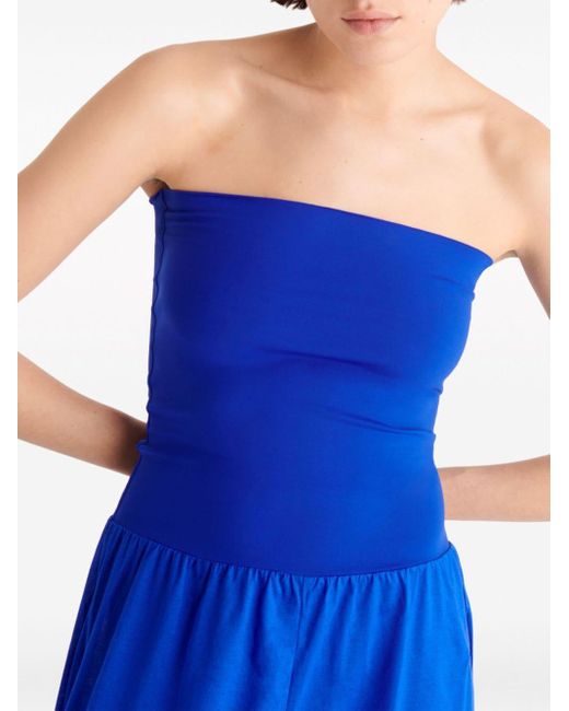 Eres Ankara Strapless Maxi-jurk in het Blue