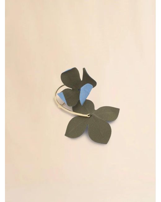 Marni Blue Popelinblütenfibel