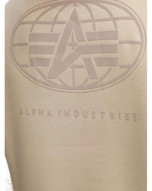 Alpha Industries Natural World Logo Pouch-Pocket Hoodie for men