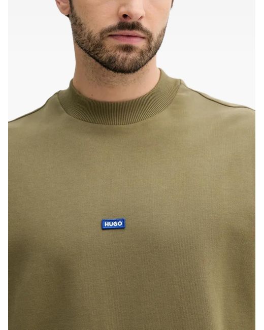 HUGO Green Logo-Patch Sweatshirt for men